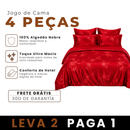 [LEVE 2 PAGUE 1] Jogo de Cama 4 Peças em Algodão e Malha Seda Gelo (Beleza e Conforto em Harmonia)